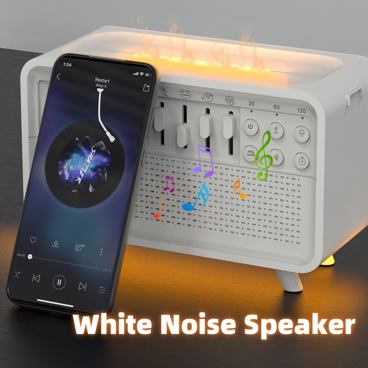 Forest Noise Machine and Night Light Humidifier