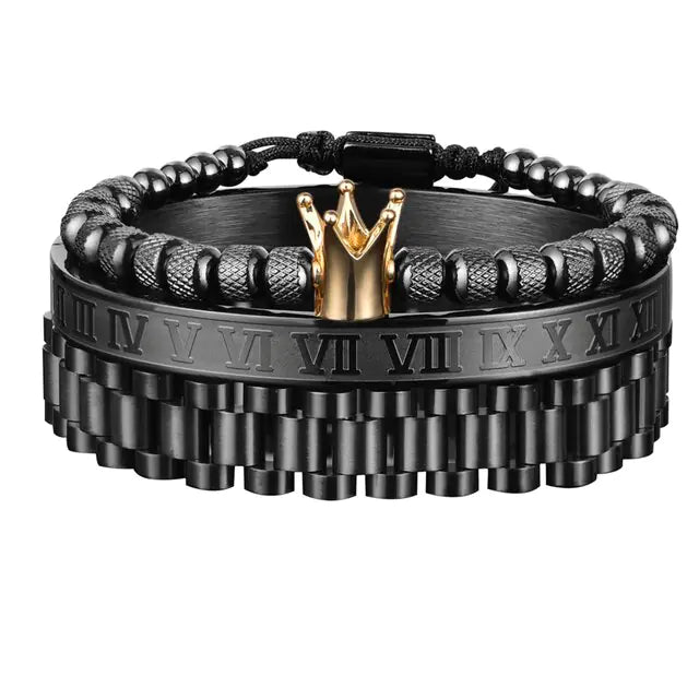 Crown Roman Numeral Bracelet